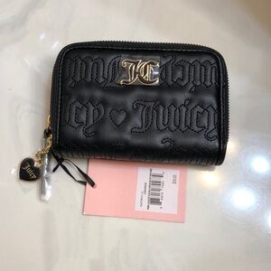 Juicy Couture Liquorice Pink League Medium Double Zip Around Wallet NWT